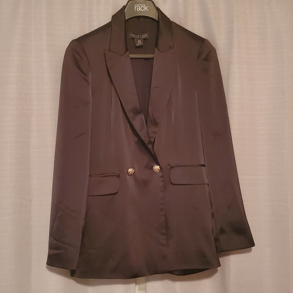 Rachel Zoe Elegant Black Blazer with Gold Accents